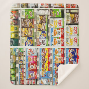 Bangkok Cereal Shelves: Foodland Editorial Sherpa Blanket
