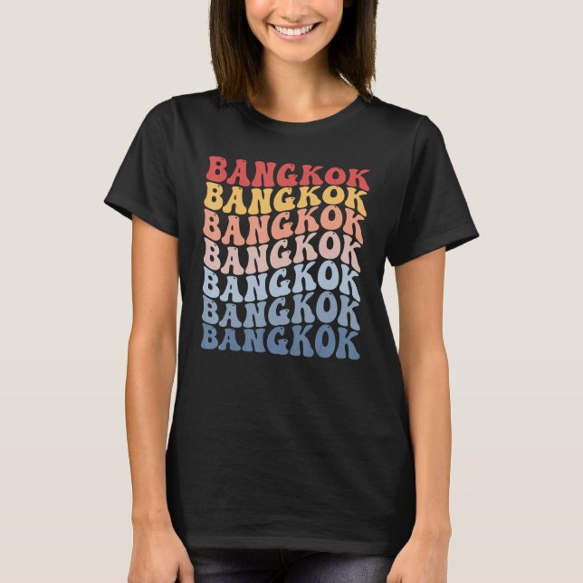 Bangkok City Groovy Retro T-Shirt (Front)