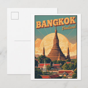 Bangkok city Wat Arun - Thailand travel gifts Postcard