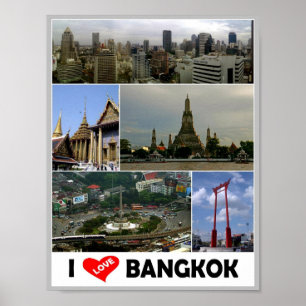 Bangkok - I Love - Thailand - Poster