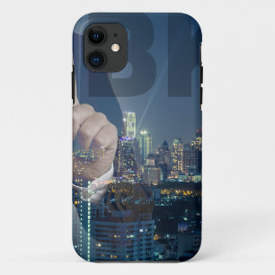 Bangkok skyline at night panorama iPhone 11 case