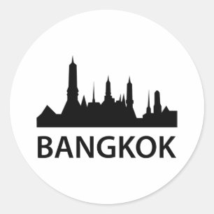 Bangkok Skyline Classic Round Sticker