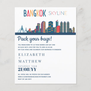 BANGKOK Skyline Wedding Invitation Budget