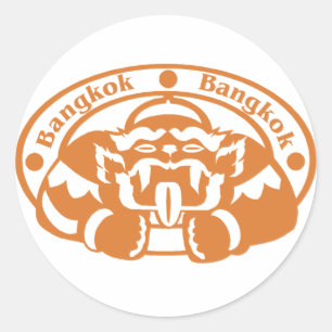 Bangkok Stamp Classic Round Sticker