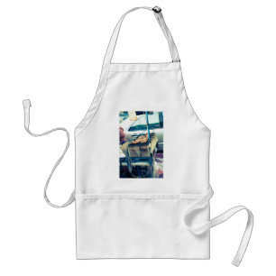 Bangkok street food barbeque with skewers standard apron