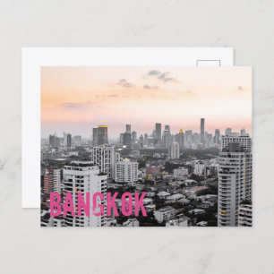 Bangkok sukhumvit skyline sunset fine art gift holiday postcard