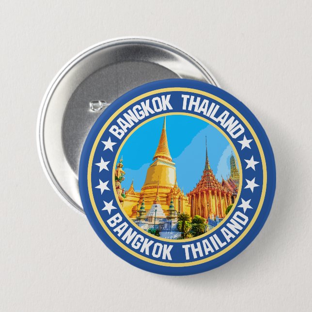 Bangkok Thailand                                   7.5 Cm Round Badge (Front & Back)