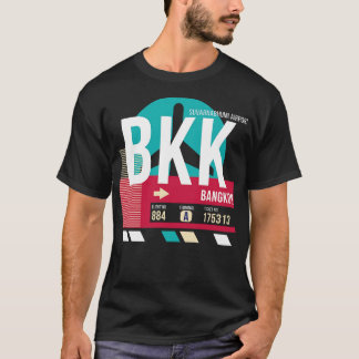 Bangkok Thailand BKK Airport Code Baggage Tag T-Shirt