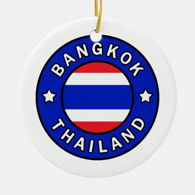 Bangkok Thailand Ceramic Ornament (Front)