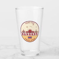 Bangkok Thailand City Skyline Emblem