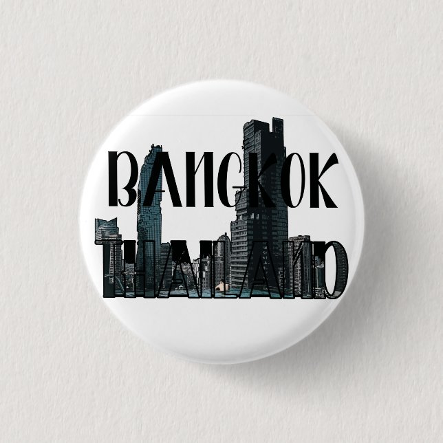 Bangkok Thailand - City, Travel, Thai 3 Cm Round Badge (Front)