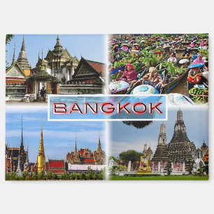 Bangkok Thailand Multi Photo Collage Travel Magnet