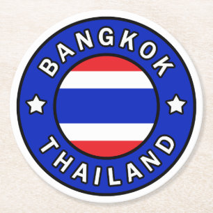 Bangkok Thailand Round Paper Coaster