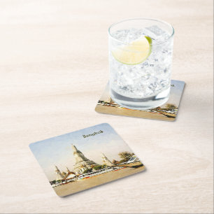 Bangkok, Thailand Square Paper Coaster