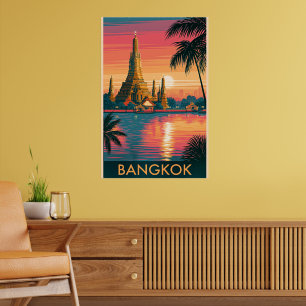 Bangkok, Thailand travel poster