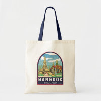 Bangkok Thailand Travel Retro Emblem