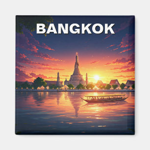 Bangkok Thailand Wat Arun Sunset  Magnet