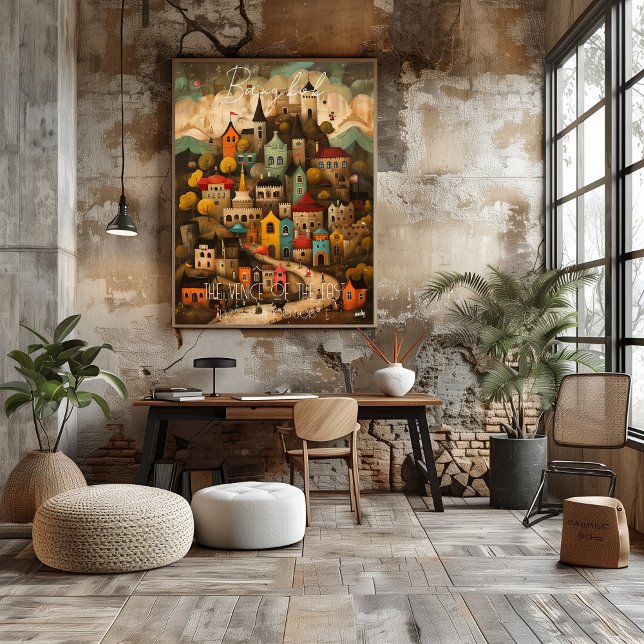 Bangkok: The Venice of the East - Whimsical Art Poster (Creator Uploaded)