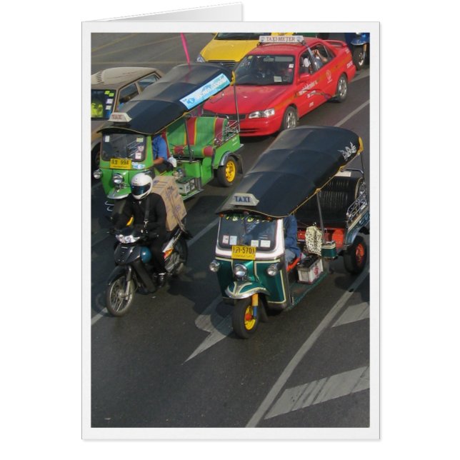 Bangkok Traffic ... Tuk Tuk Racing Card (Front)