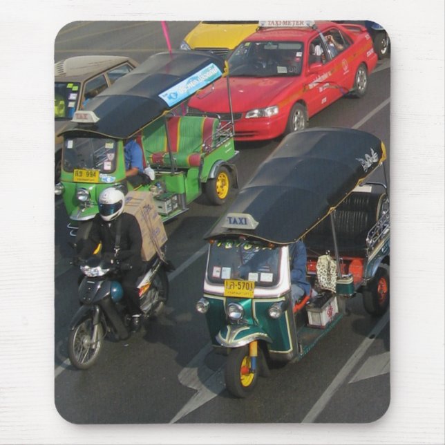 Bangkok Traffic ... Tuk Tuk Racing Mouse Pad (Front)