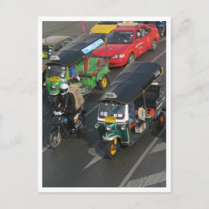 Bangkok Traffic ... Tuk Tuk Racing Postcard