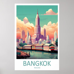 Bangkok Travel Print Wall Art Bangkok Wall Hanging