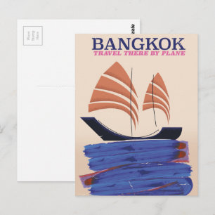Bangkok "Travel there by plane" Postcard