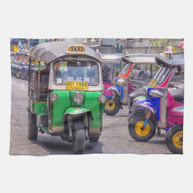 Bangkok tuk tuk, Thailand Tea Towel (Horizontal)