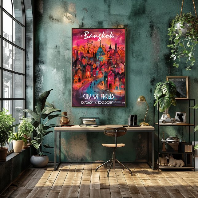 Bangkok Vibrant Art Contemporary Style Poster (Creator Uploaded)