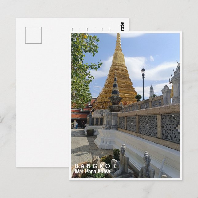 Bangkok, Wat Phra Kaew, Thailand Postcard (Front/Back)