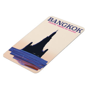 Bangkok Wat Poh Travel poster Magnet