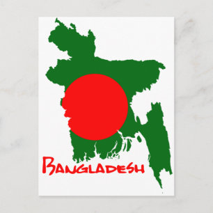 Bangladesch Map Postcard
