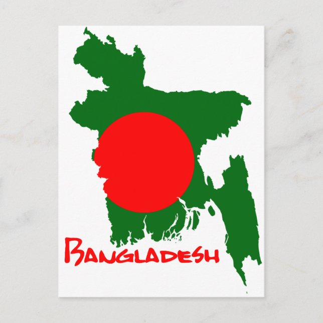 Bangladesch Map Postcard (Front)