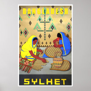 Bangladesh Art Sylhet Travel Poster Print