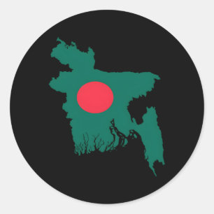Bangladesh Bangladesh Map Classic Round Sticker
