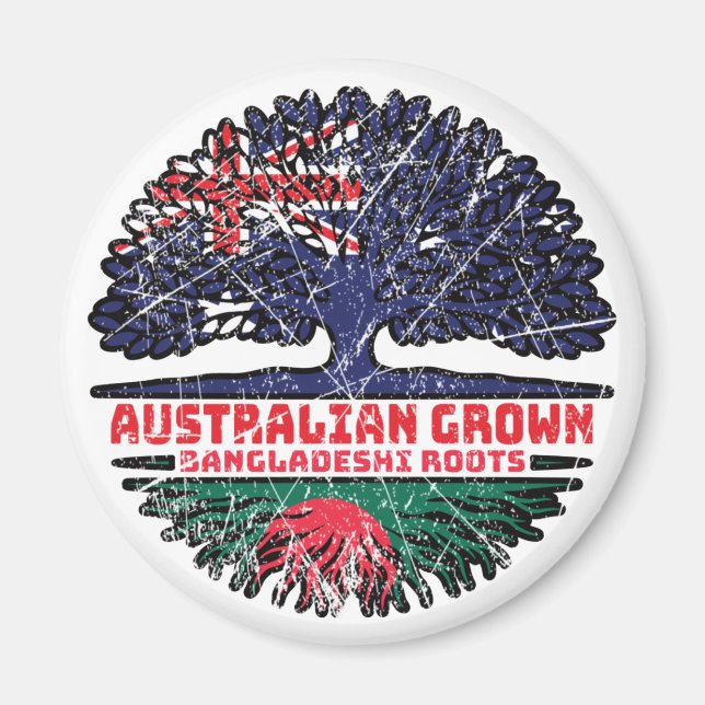 Bangladesh Bangladeshi Australian Australia Tree Magnet (Front)