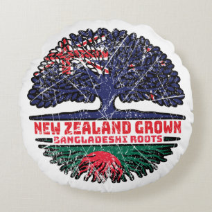 Bangladesh Bangladeshi New Zealander New Zealand Round Cushion