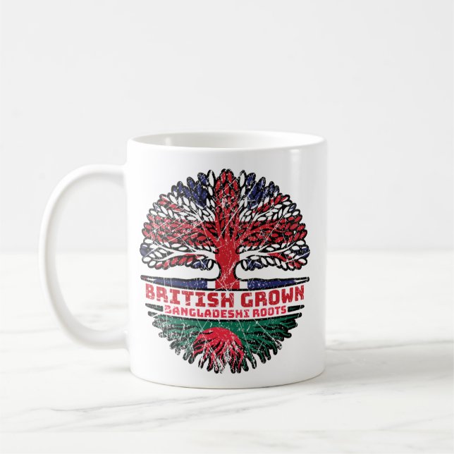 Bangladesh Bangladeshi Uk United Kingdom British Coffee Mug (Left)