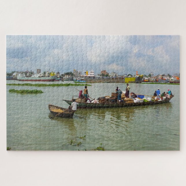 Bangladesh Boat People. Jigsaw Puzzle (Horizontal)
