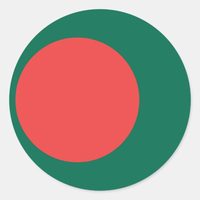 bangladesh classic round sticker (Front)