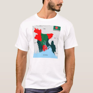 bangladesh country political map flag T-Shirt