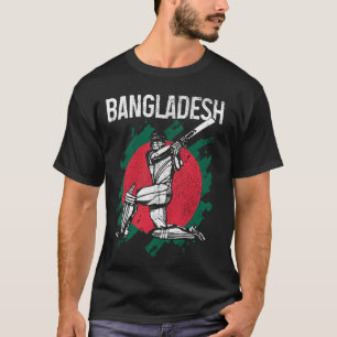 Bangladesh Cricket Player Bangladeshi Flag Pride V T-Shirt