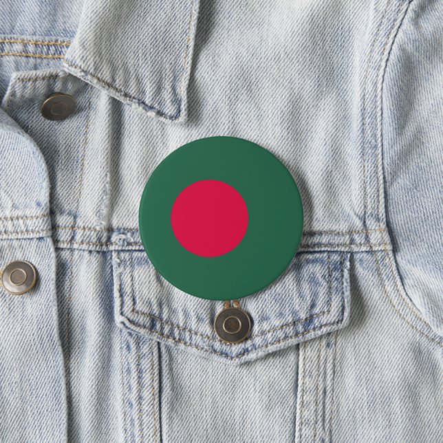 Bangladesh flag 7.5 cm round badge (In Situ)