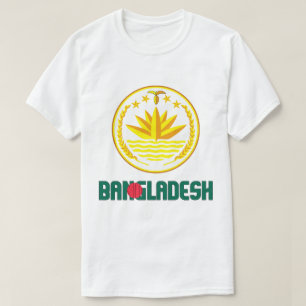 Bangladesh Flag and Coat Of Arms Patriotic T-Shirt