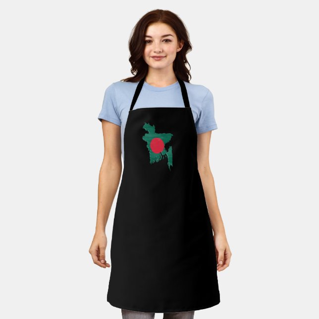 Bangladesh flag and map apron (Worn)