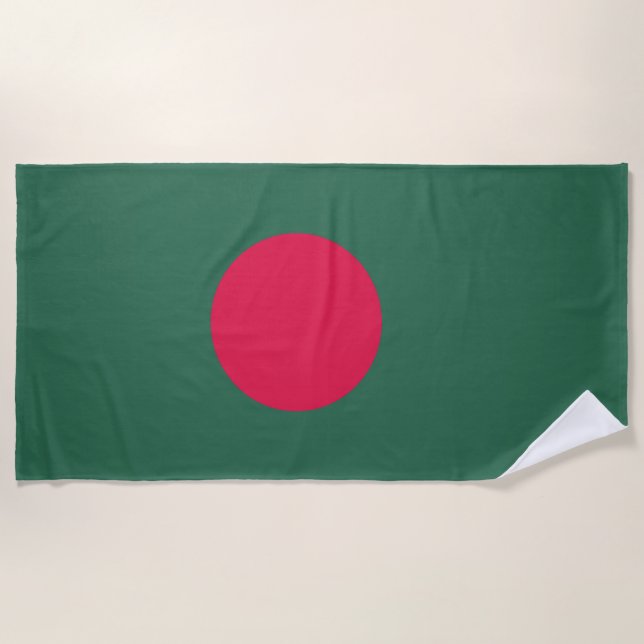 Bangladesh flag beach towel (Front)