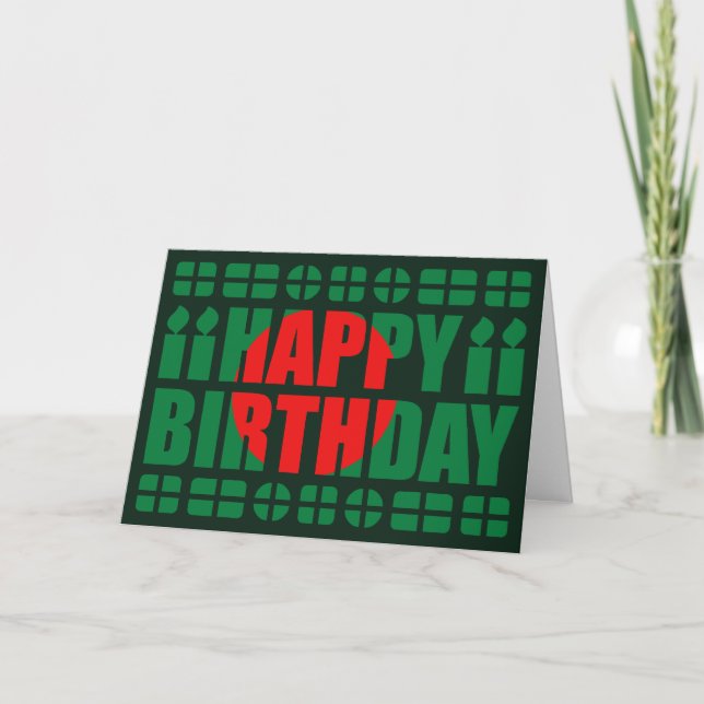 Bangladesh Flag Birthday Card (Front)