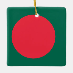 Bangladesh Flag Ceramic Ornament