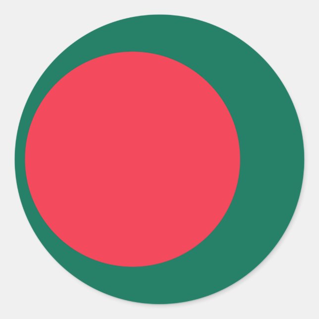 Bangladesh Flag Classic Round Sticker (Front)