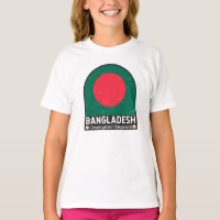Bangladesh Flag Emblem Distressed Vintage